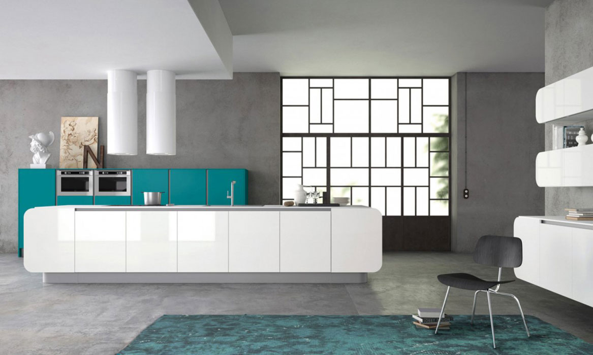 Cuisine blanc bleu: la cuisine design blanche idees de deco ...